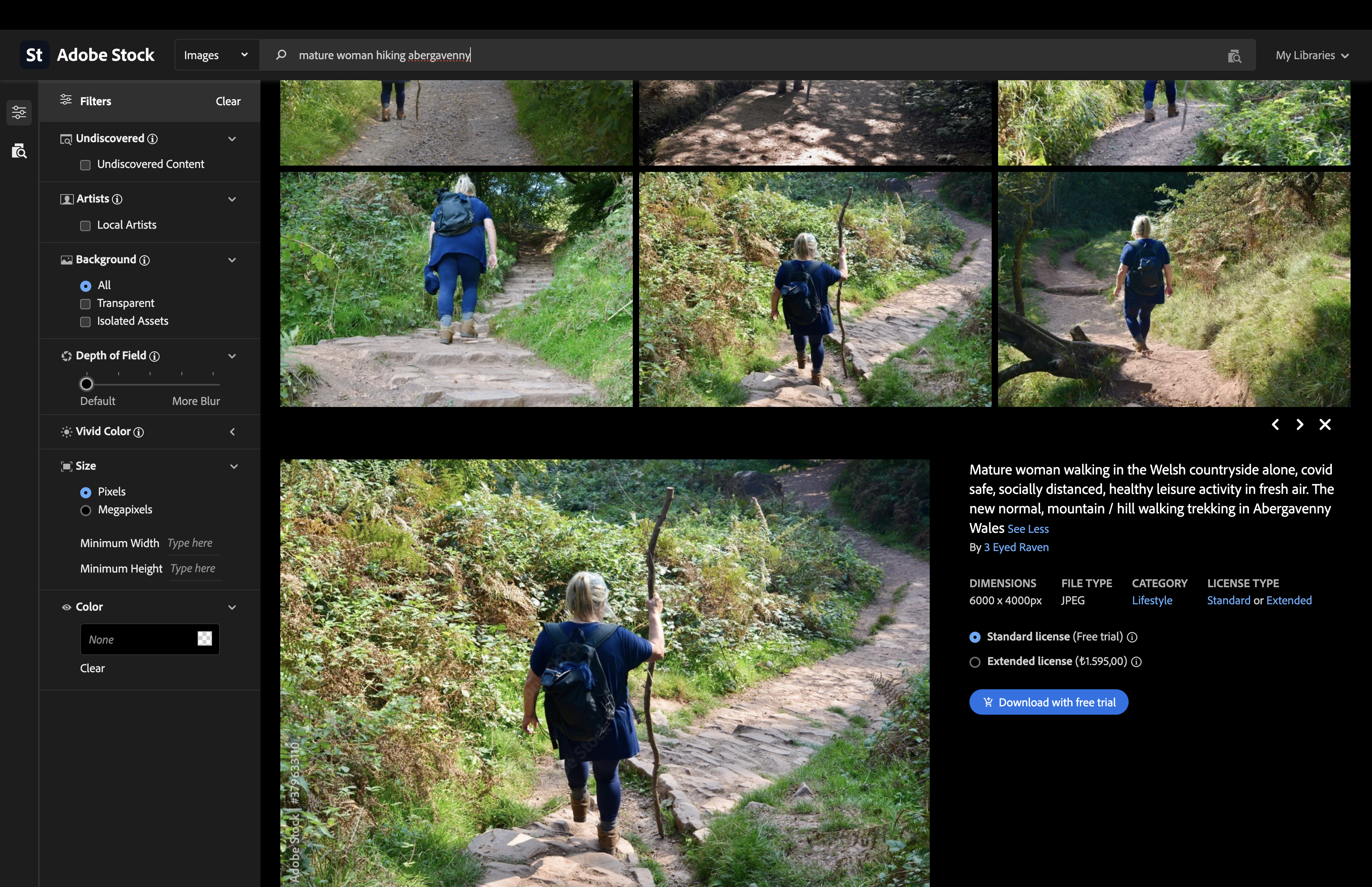 Older Abergavenny walking photograph with Covid-era metadata context.